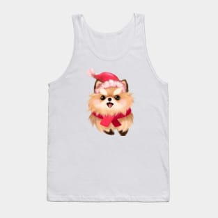 Cute Pomeranian Drawing Tank Top